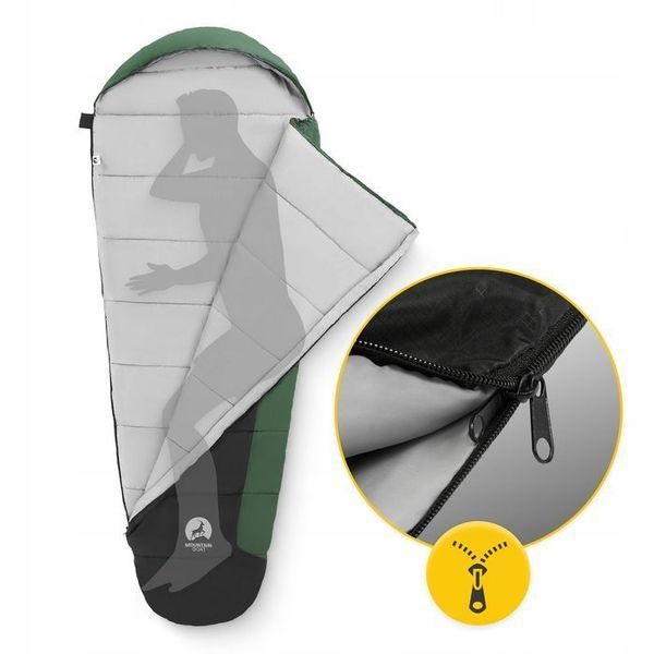 Спальний мішок (спальник) кокон Mountain Goat Pro+ 0 ...+10&deg;C R Black/Olive (P-5905973400978) 154284-2692 фото