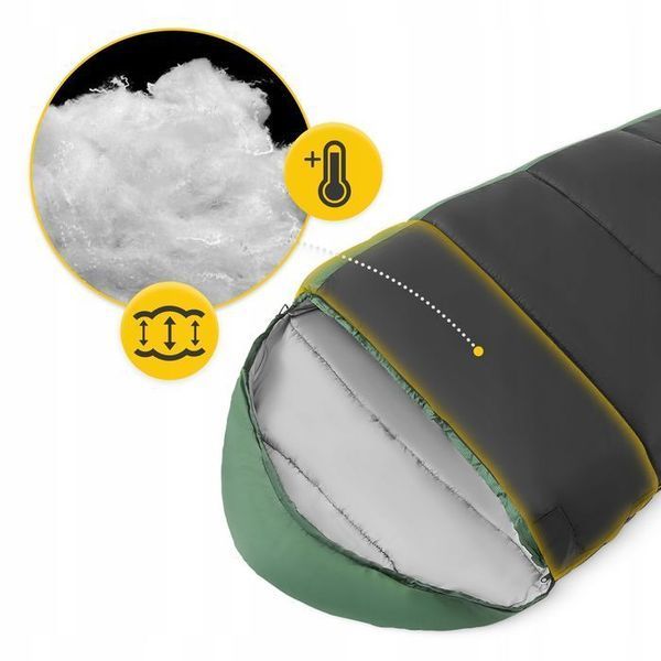 Спальний мішок (спальник) кокон Mountain Goat Pro+ 0 ...+10&deg;C R Black/Olive (P-5905973400978) 154284-2692 фото