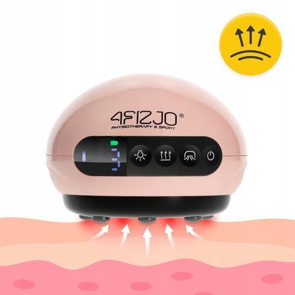 Масажна вакуумна банка 4FIZJO акумуляторна з ІЧ прогрівом Pink (P-5907739318701) P-5907739318701 фото
