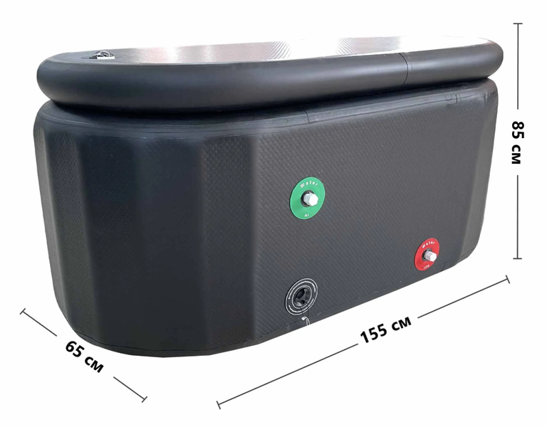 Надувна крижана ванна Ice Bath Spa 155х85х65 см для загартовування 470 л BS0025 фото