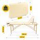 Масажний стіл складний 4FIZJO Massage Table+ Wood W60 Beige (P-5907739318367) 147871-2692 фото 2