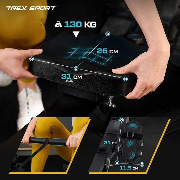 Гребний тренажер Trex Sport TX-580RM REIN black 5902308237537 фото