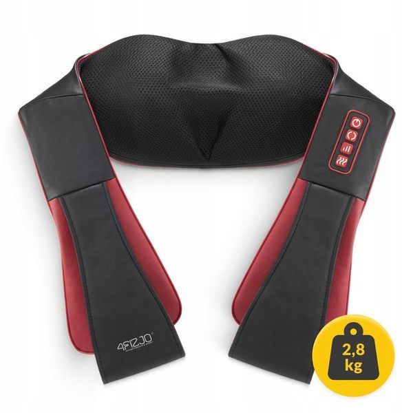 Накидка-масажер 4FIZJO Shiatsu Pro+ для шиї та спини Black/Red (P-5907739319074) P-5907739319074 фото