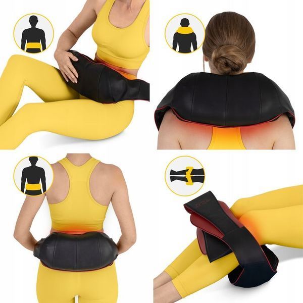 Накидка-масажер 4FIZJO Shiatsu Pro+ для шиї та спини Black/Red (P-5907739319074) P-5907739319074 фото