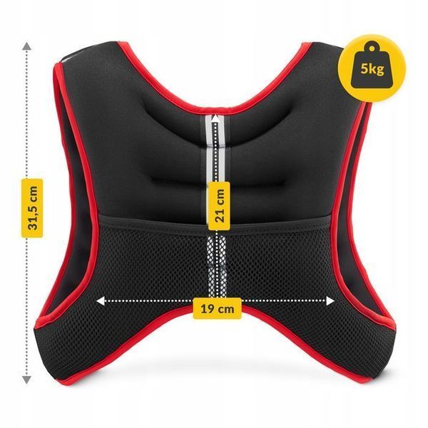 Жилет-обважнювач для тренувань 4FIZJO 5 кг Black/Red (P-5905973402156) P-5905973402156 фото