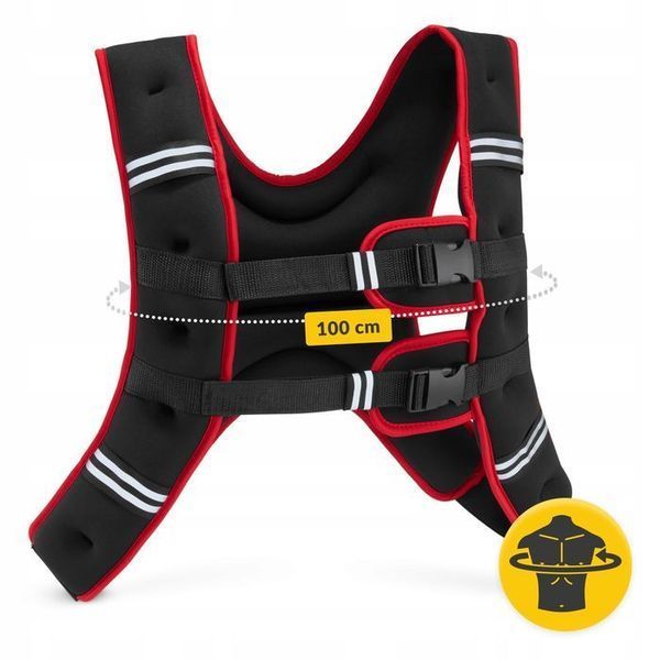 Жилет-обважнювач для тренувань 4FIZJO 5 кг Black/Red (P-5905973402156) P-5905973402156 фото
