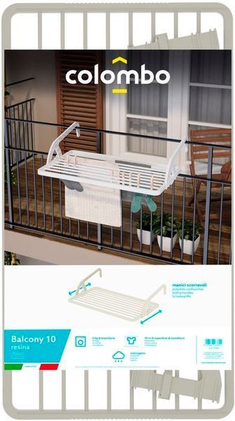 Сушарка для білизни навісна Colombo Balcony 10 Resina (ST988) 931870 фото