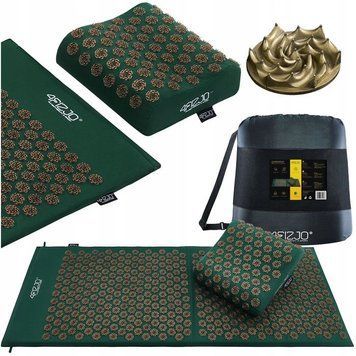 Килимок акупунктурний з подушкою 4FIZJO Ergo Mat XL Аплікатор Кузнєцова Navi Green/Gold (P-5907739315083) 144690-2692 фото