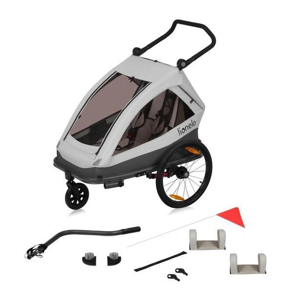 Велосипедний причіп з функцією коляски Lionelo CAMA GREY STONE 104667-162349 фото