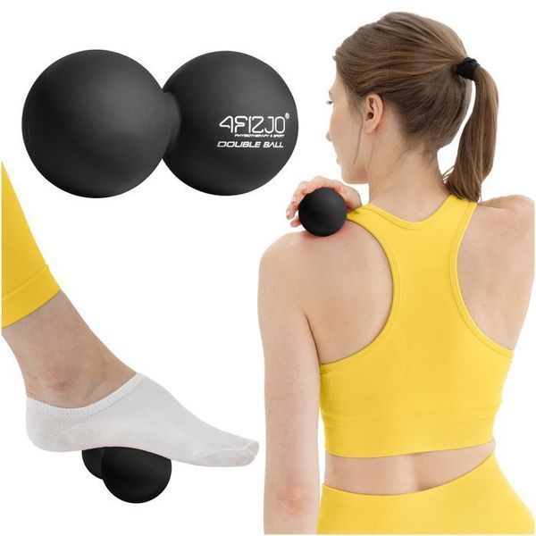 Масажний м'яч подвійний 4FIZJO Lacrosse Double Ball 6.5 x 13.5 см Black (P-5907222931226) 142256-2692 фото