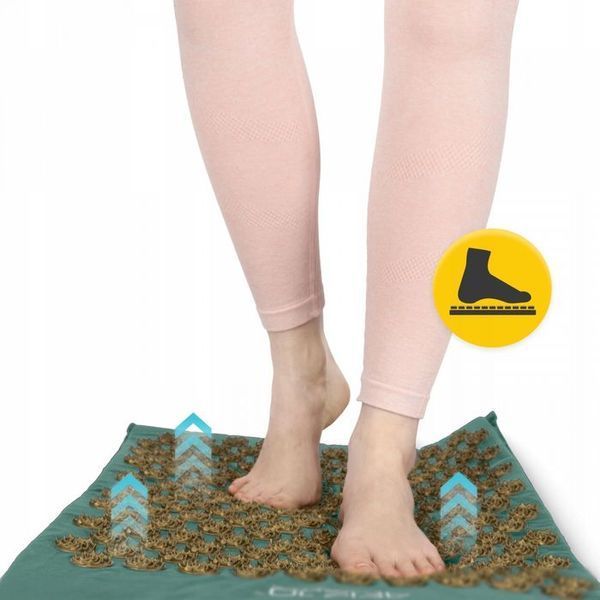Килимок акупунктурний з подушкою 4FIZJO Ergo Mat XL Аплікатор Кузнєцова Navi Green/Gold (P-5907739315083) 144690-2692 фото