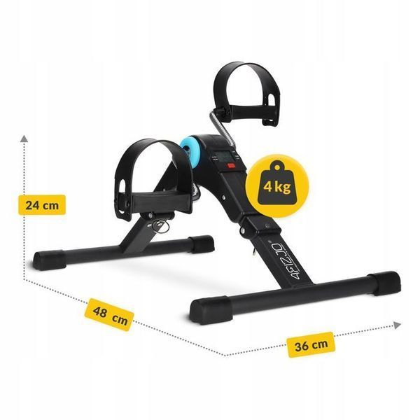 Міні велотренажер 4FIZJO Mini 2 в 1 для рук та ніг Black/Blue (P-5905973401685) 152619-2692 фото