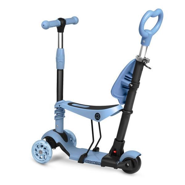 Самокат дитячий триколісний Ricokids Todi блакитно-сірий 765401 фото