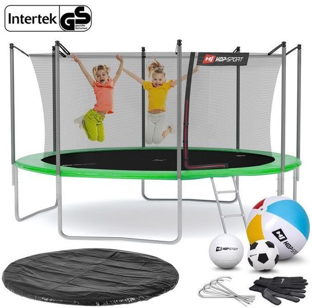 Батут Hop-Sport 14ft (427cm) green з внутрішньою сіткою 103869-1664 фото
