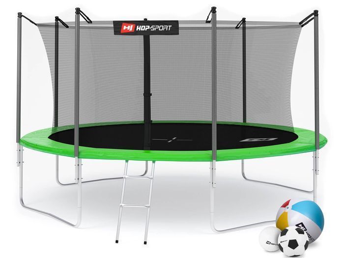 Батут Hop-Sport 14ft (427cm) green з внутрішньою сіткою 103869-1664 фото