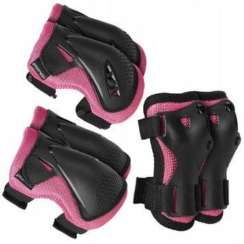 Комплект захисний SportVida 3 в 1 SV-KY0006-L Size L Black/Pink 4919-2692 фото