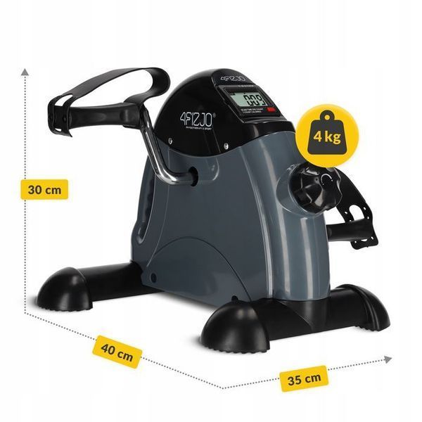 Міні велотренажер 4FIZJO Active 2 в 1 для рук та ніг Grey/Black (P-5905973401708) 152620-2692 фото