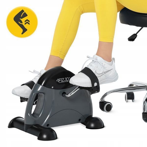Міні велотренажер 4FIZJO Active 2 в 1 для рук та ніг Grey/Black (P-5905973401708) 152620-2692 фото