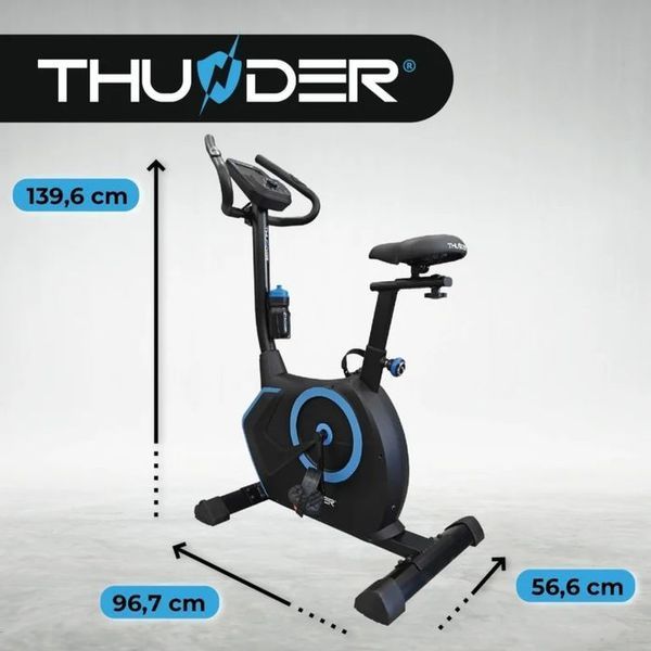 Велотренажер електромагнітний TRIX THUNDER чорно-синій TRIX фото