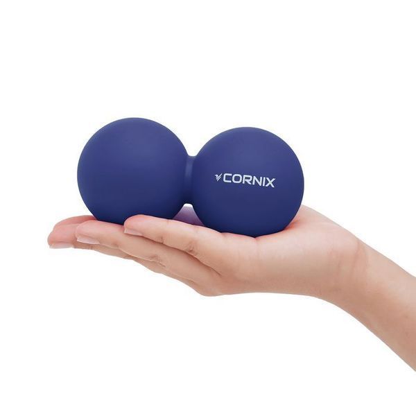 Масажний м'яч Cornix Lacrosse DuoBall 6.3 x 12.6 см XR-0109 Navy Blue 17920-2692 фото