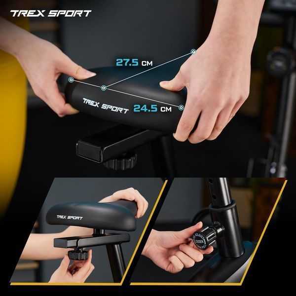 Велотренажер Trex Sport TX-400MB RECK магнітний сірий 5902308237414 фото