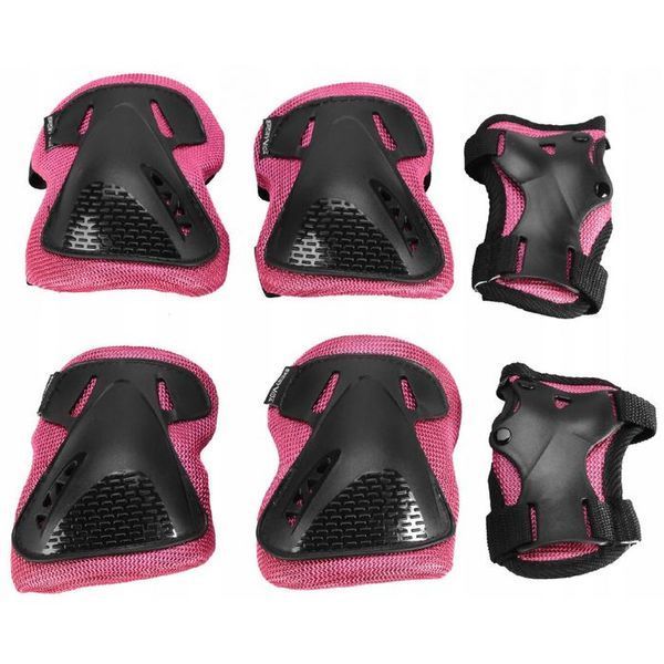 Комплект захисний SportVida 3 в 1 SV-KY0006-L Size L Black/Pink 4919-2692 фото