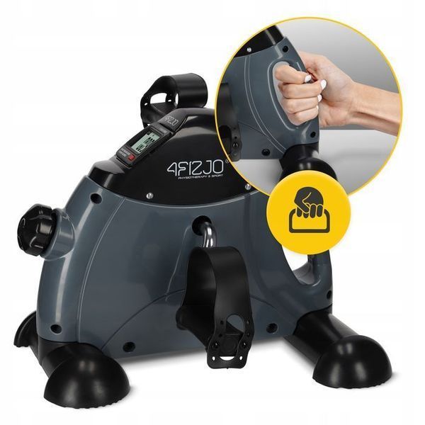 Міні велотренажер 4FIZJO Active 2 в 1 для рук та ніг Grey/Black (P-5905973401708) 152620-2692 фото