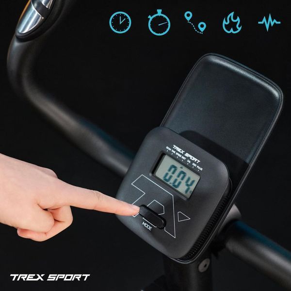 Велотренажер Trex Sport TX-400MB RECK магнітний сірий 5902308237414 фото