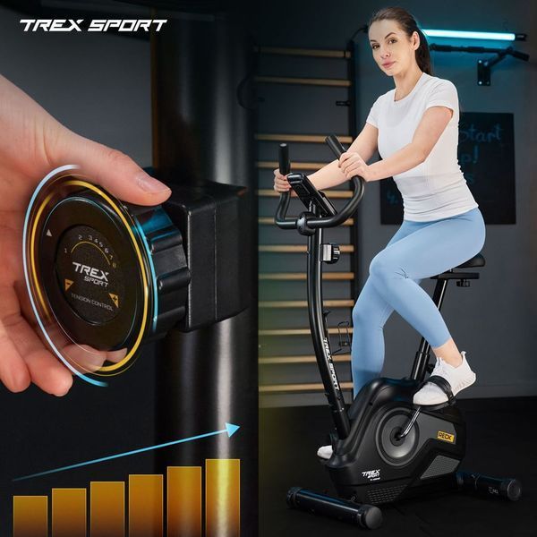 Велотренажер Trex Sport TX-400MB RECK магнітний сірий 5902308237414 фото
