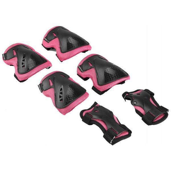 Комплект захисний SportVida 3 в 1 SV-KY0006-L Size L Black/Pink 4919-2692 фото