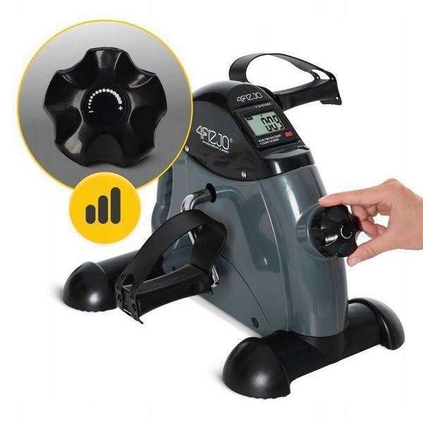 Міні велотренажер 4FIZJO Active 2 в 1 для рук та ніг Grey/Black (P-5905973401708) 152620-2692 фото