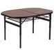 Стіл Bo-Camp Melrose Oval 120x80 cm Black/Wood look (1404220) DAS302785 фото 1