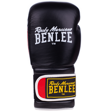 Рукавички боксерські Benlee SUGAR DELUXE 10oz / шкіра / чорно-червоні 3495-1888 фото