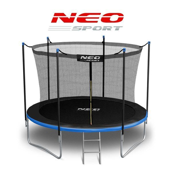 Батут Neo-Sport з внутрішньою сіткою 10 футів 312 см чорно-синій NS-10W241 фото