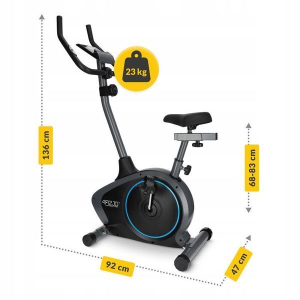 Велотренажер магнітний 4FIZJO Evo+ Black/Blue (P-5905973401623) 152621-2692 фото