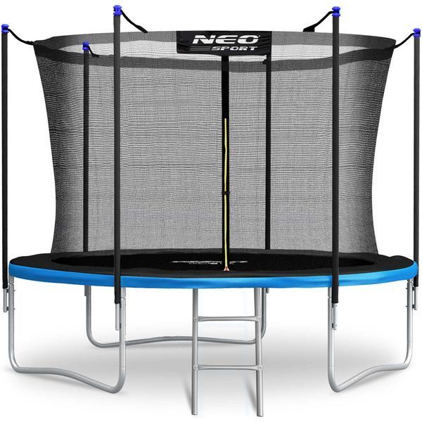 Батут Neo-Sport з внутрішньою сіткою 10 футів 312 см чорно-синій NS-10W241 фото