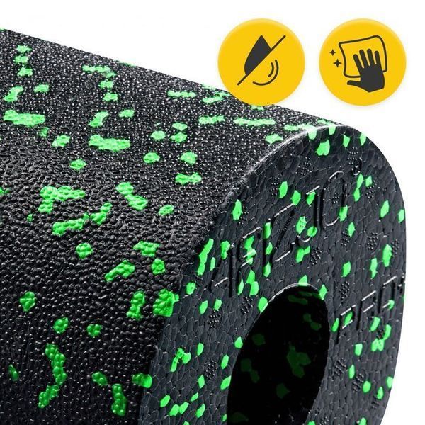 Масажний ролик 4FIZJO EPP PRO+ 33 x 14 см (валик, роллер) гладкий Black/Green (P-5907222931424) 144694-2692 фото