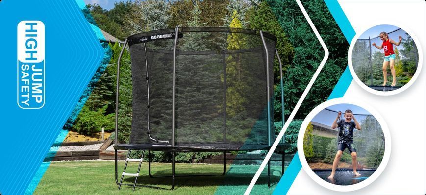 Батут THUNDER INSIDE ELITE з внутрішньою сіткою 14 футів 427 см чорний INSIDE-ELITE-14FT-BLACK фото